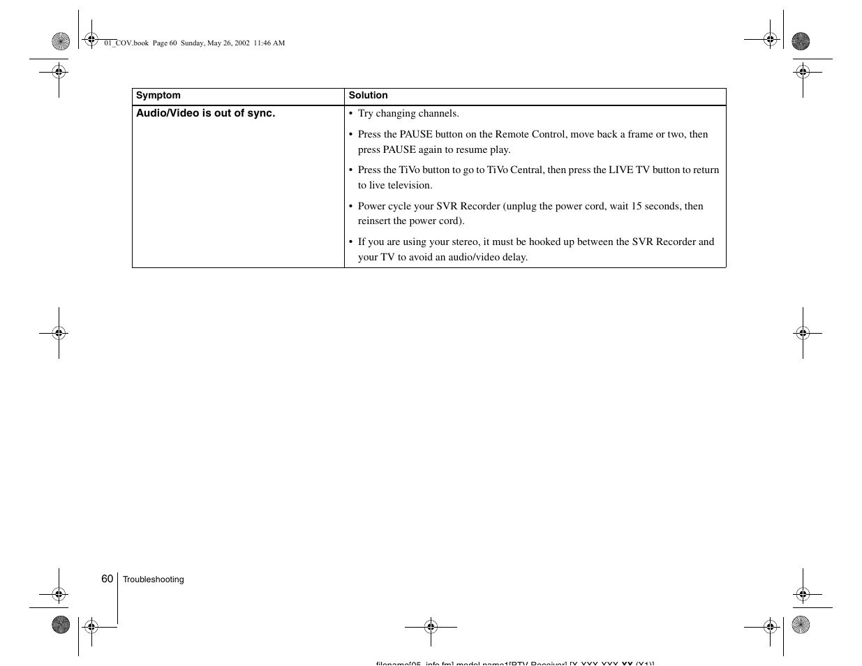 Sony SVR-2000 User Manual | Page 60 / 68