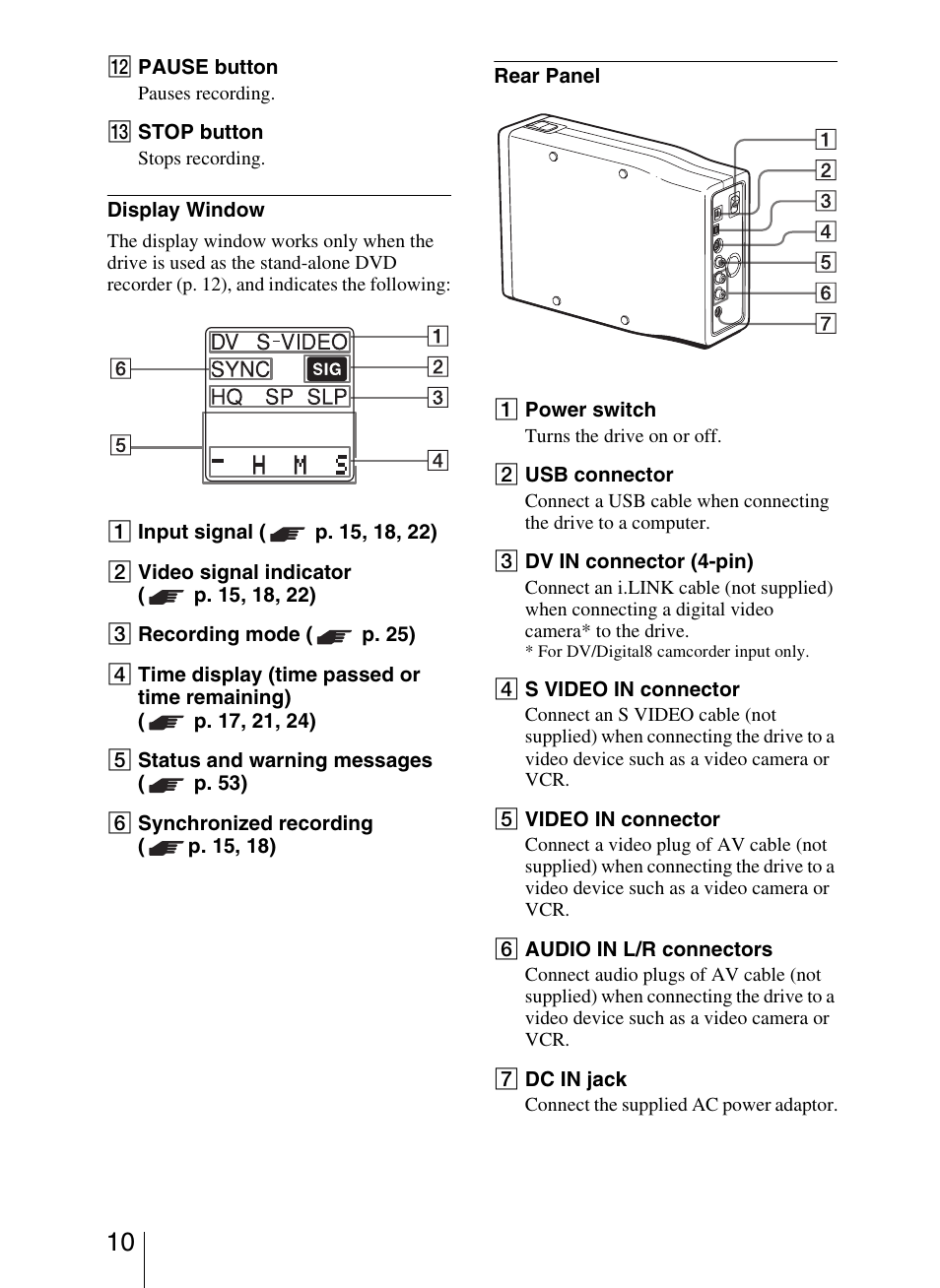 Sony VRD-VC20 User Manual | Page 10 / 56