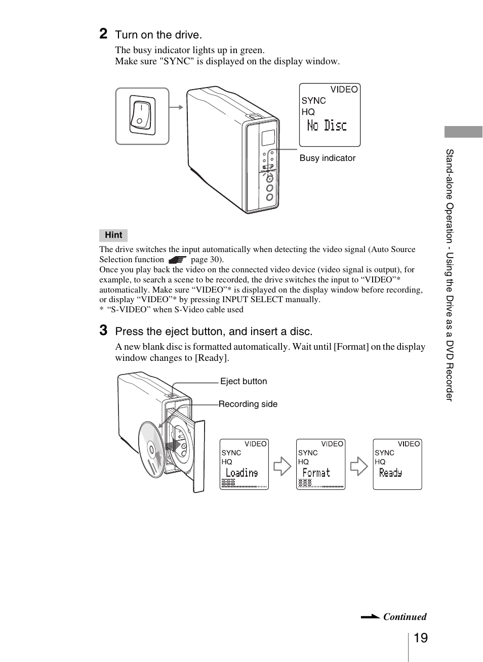 Sony VRD-VC20 User Manual | Page 19 / 56