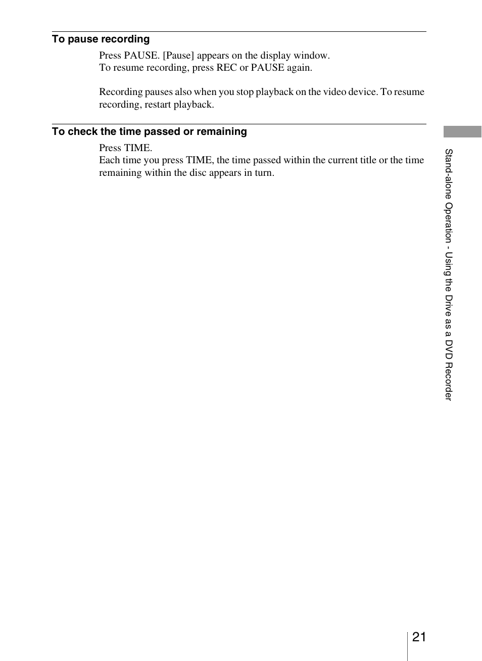 Sony VRD-VC20 User Manual | Page 21 / 56