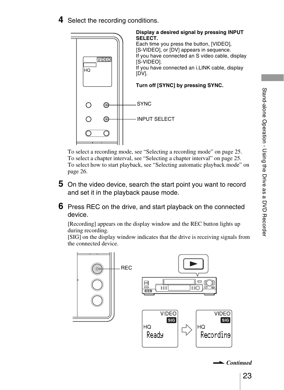 Sony VRD-VC20 User Manual | Page 23 / 56
