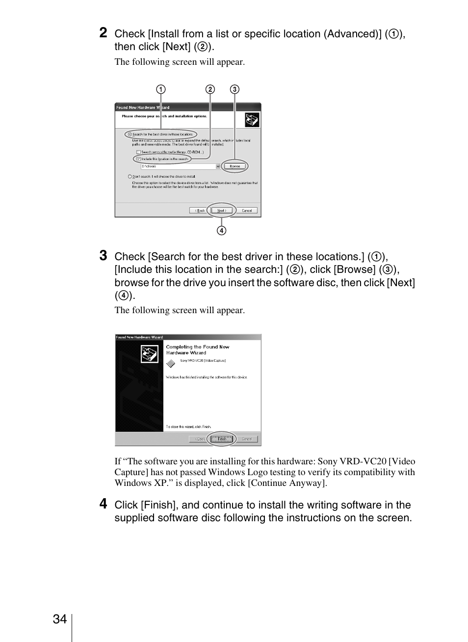 Sony VRD-VC20 User Manual | Page 34 / 56