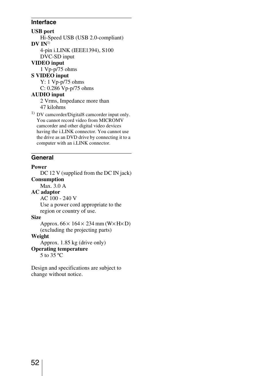 Sony VRD-VC20 User Manual | Page 52 / 56