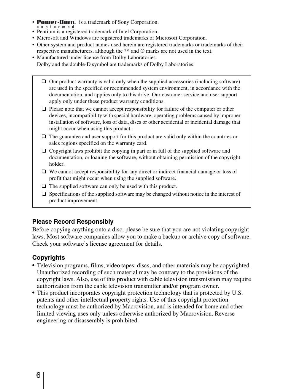 Sony VRD-VC20 User Manual | Page 6 / 56