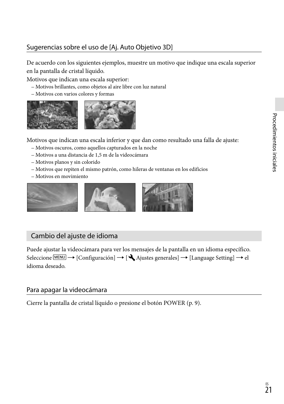Cambio del ajuste de idioma | Sony HDR-TD20V User Manual | Page 117 / 191