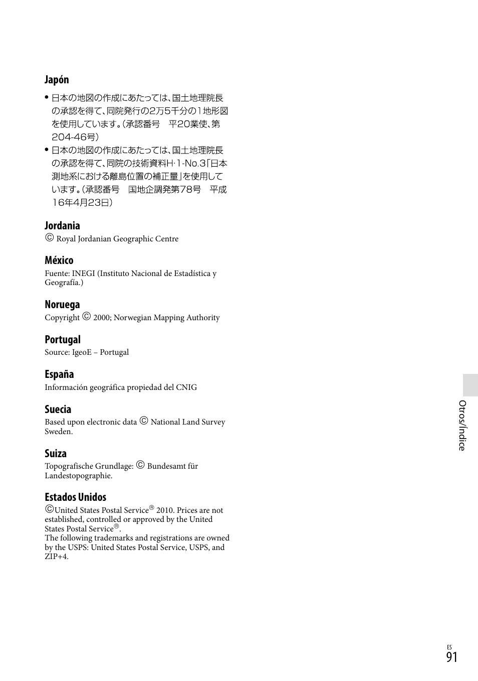 Japón jordania, México, Noruega | Portugal, España, Suecia, Suiza, Estados unidos | Sony HDR-TD20V User Manual | Page 187 / 191