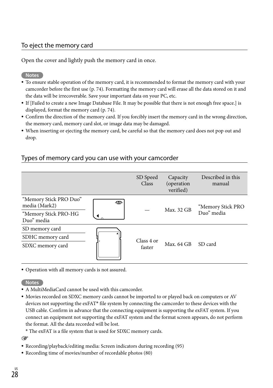 Sony HDR-TD20V User Manual | Page 28 / 191