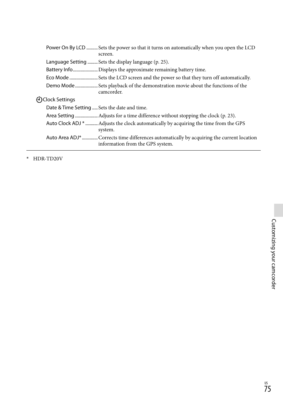Sony HDR-TD20V User Manual | Page 75 / 191