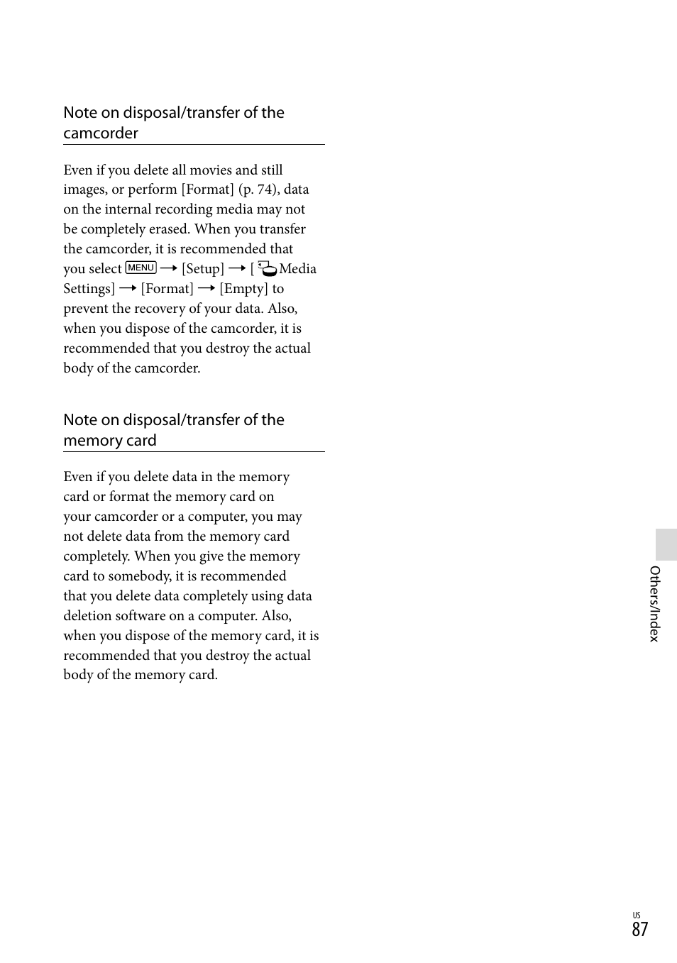 Sony HDR-TD20V User Manual | Page 87 / 191