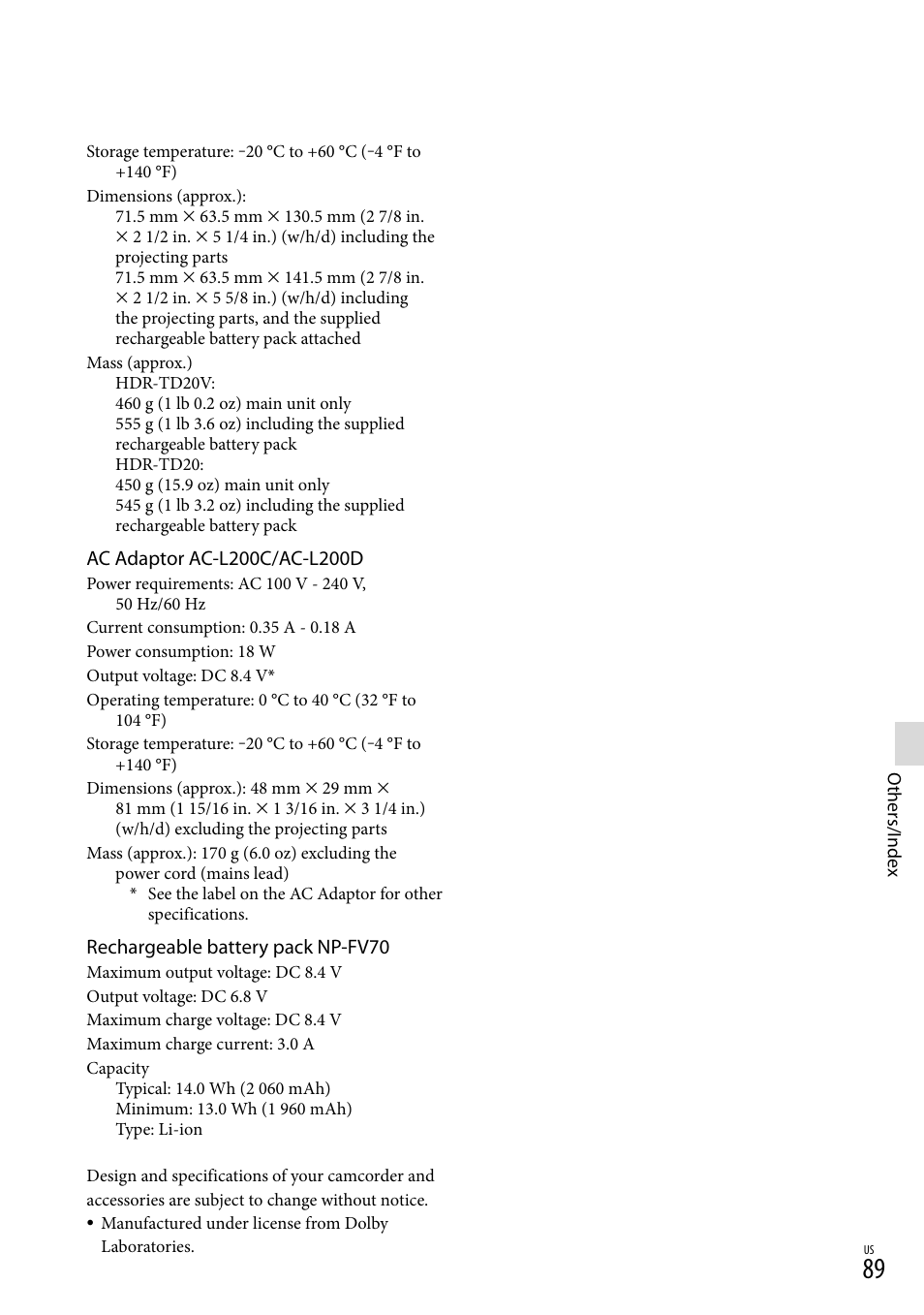 Sony HDR-TD20V User Manual | Page 89 / 191