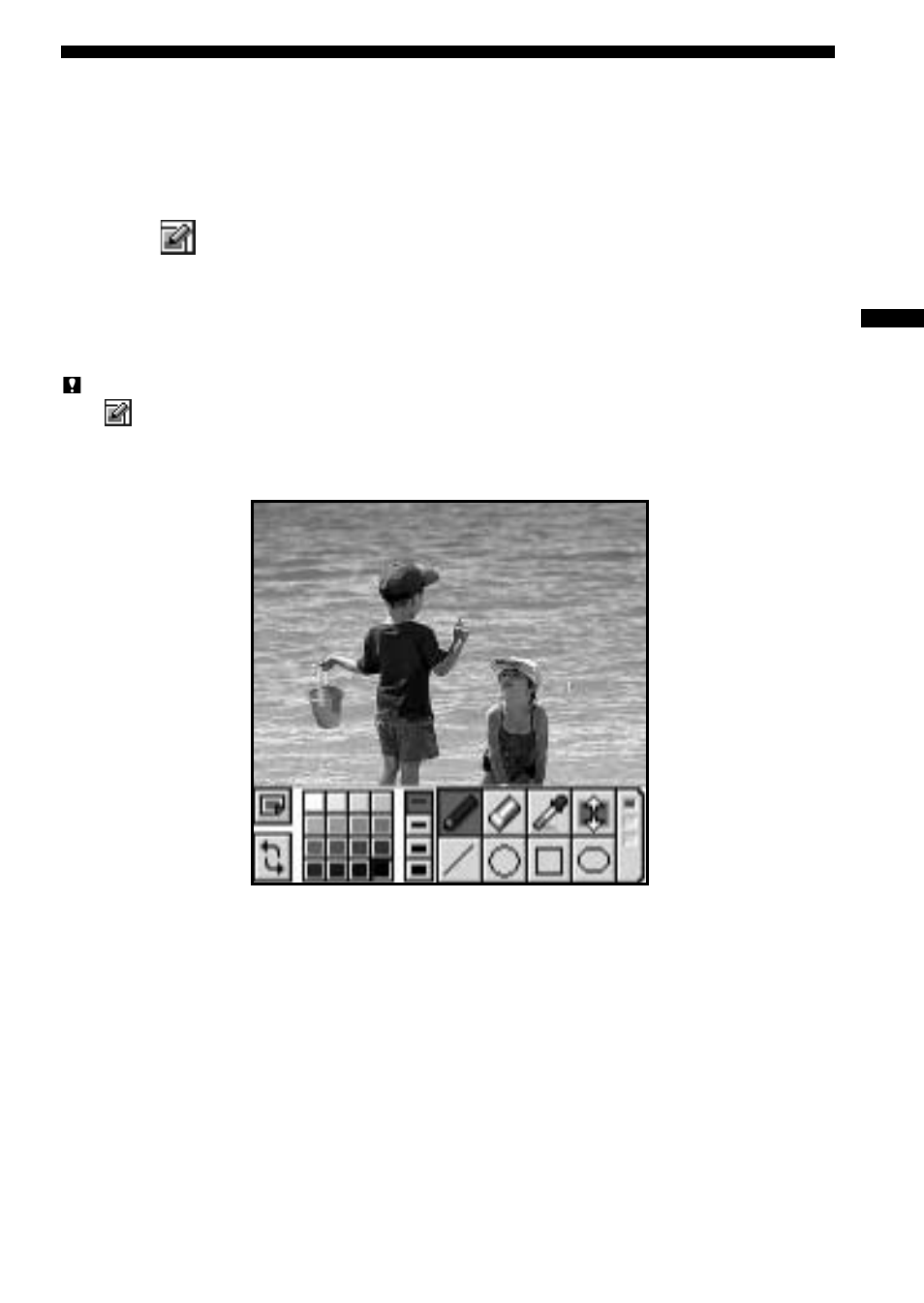 Drawing on recorded images (clié paint) | Sony PEGA-MSC1 User Manual | Page 19 / 28