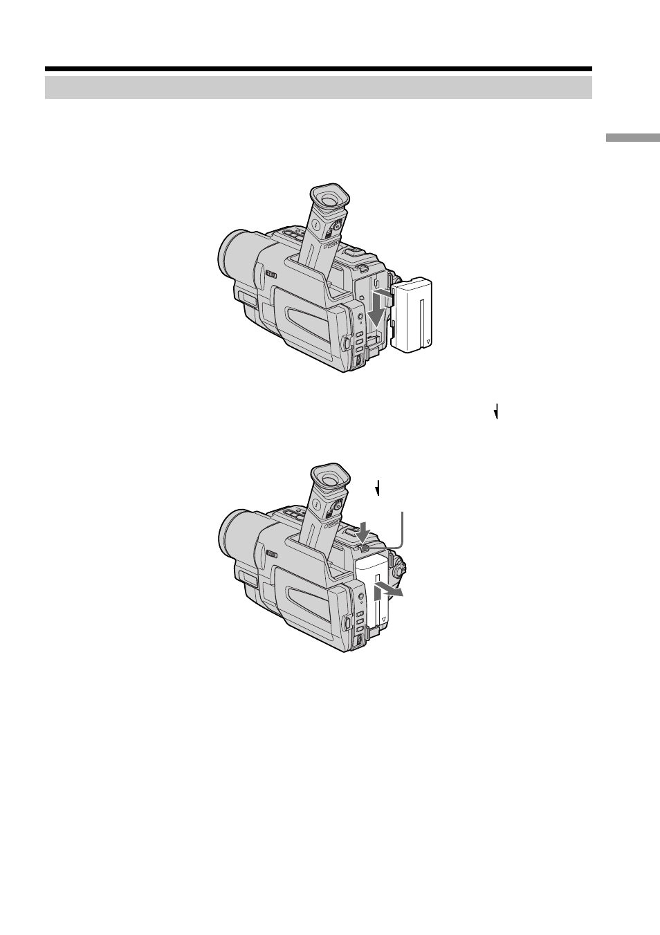 Step 1 preparing the power supply, Installing the battery pack | Sony CCD-TRV98 User Manual | Page 11 / 80