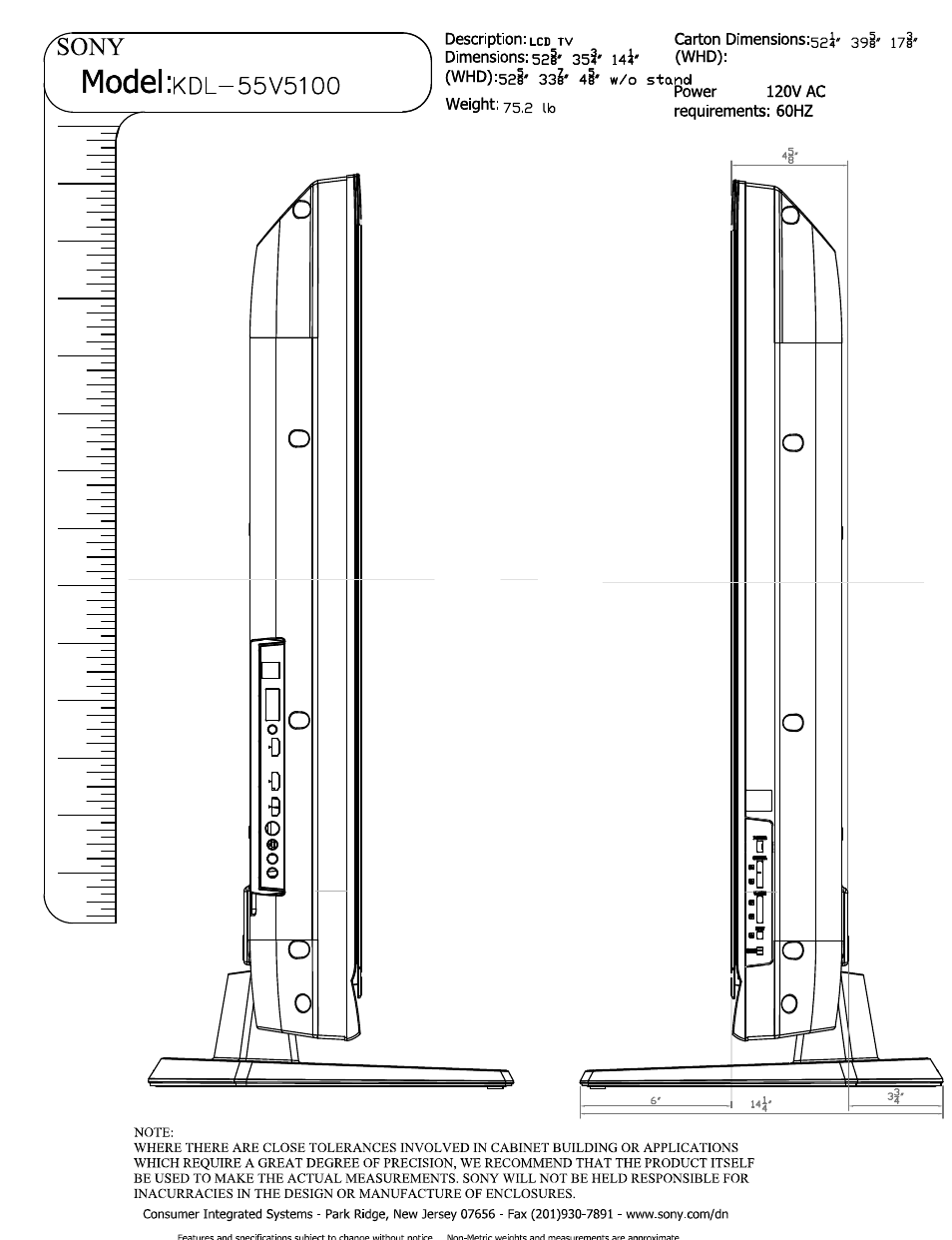 Sony KDL-55V5100 User Manual | Page 3 / 4