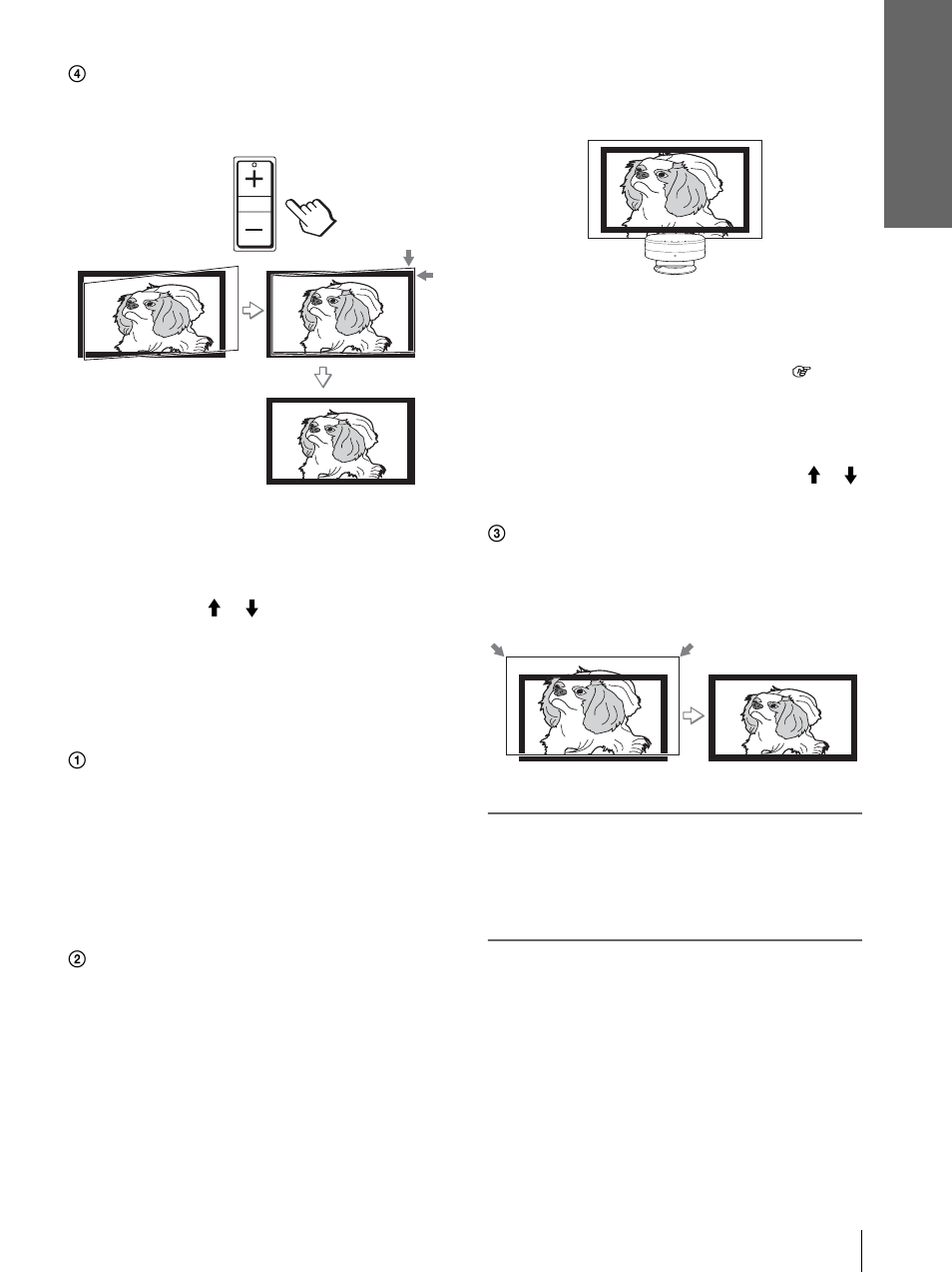 Turn the focus ring to adjust the focus again | Sony VPL-HS3 User Manual | Page 19 / 148