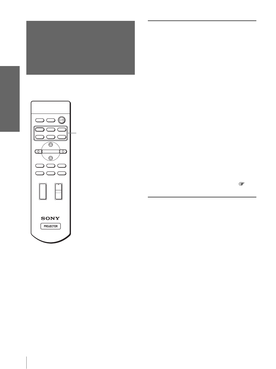 Selecting the picture viewing mode, Pr oj ec ti ng | Sony VPL-HS3 User Manual | Page 26 / 148