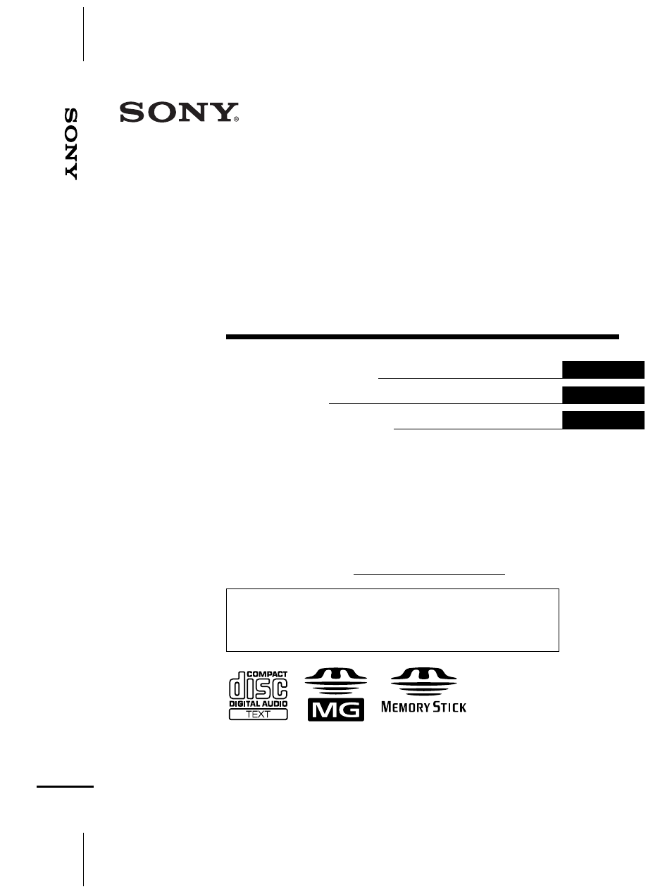 Sony MEX-5DI User Manual | 170 pages