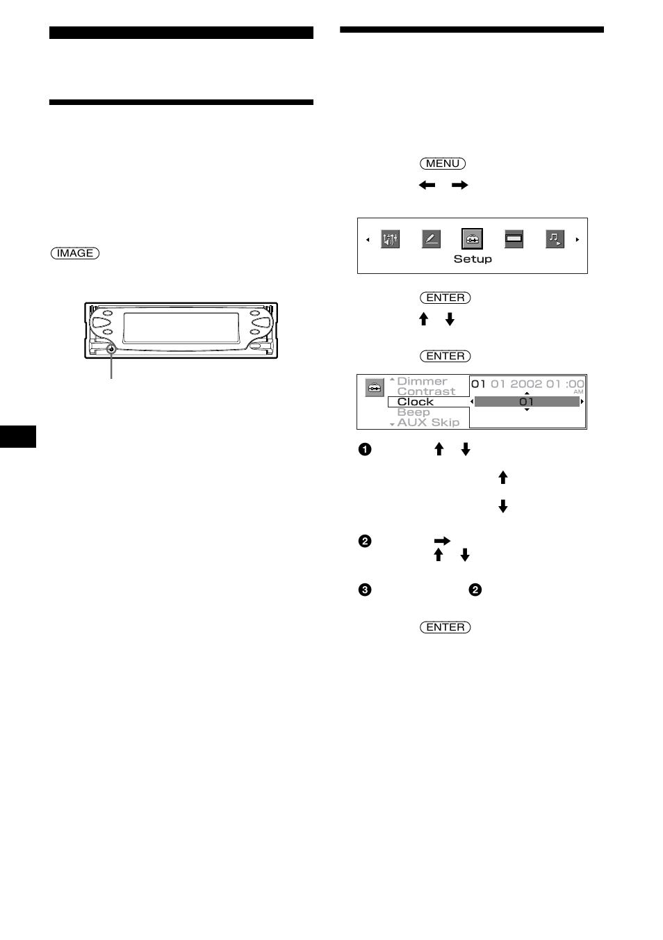 Procedimientos iniciales, Restauración de la unidad, Ajuste del reloj y el calendario | Sony MEX-5DI User Manual | Page 132 / 170