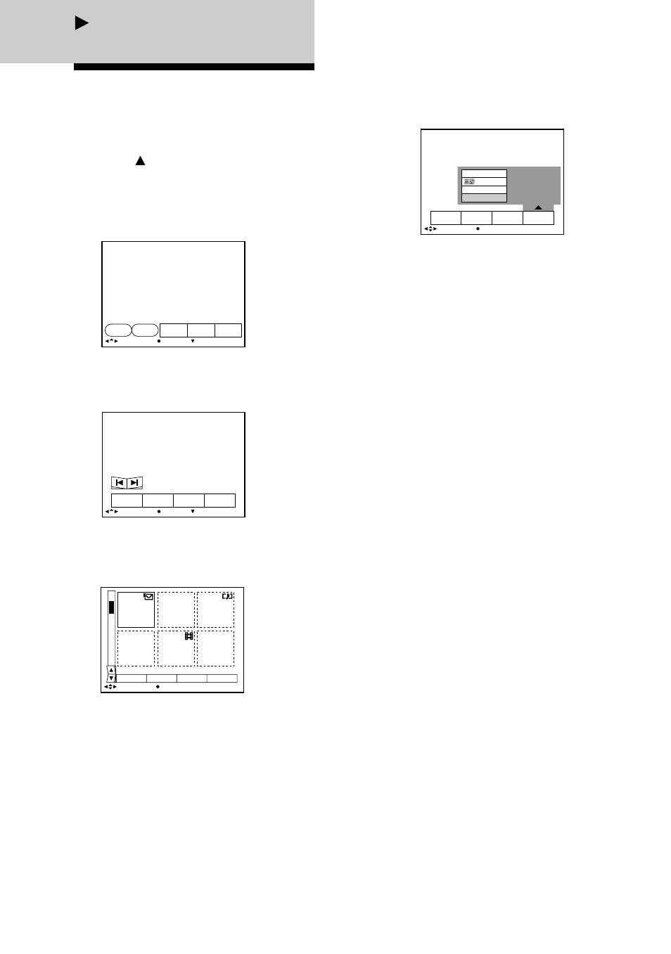 Changing the menu setting, Bchanging the menu setting, Movie/still play (single mode) play (index mode) | Sony DSC-F505 User Manual | Page 52 / 184