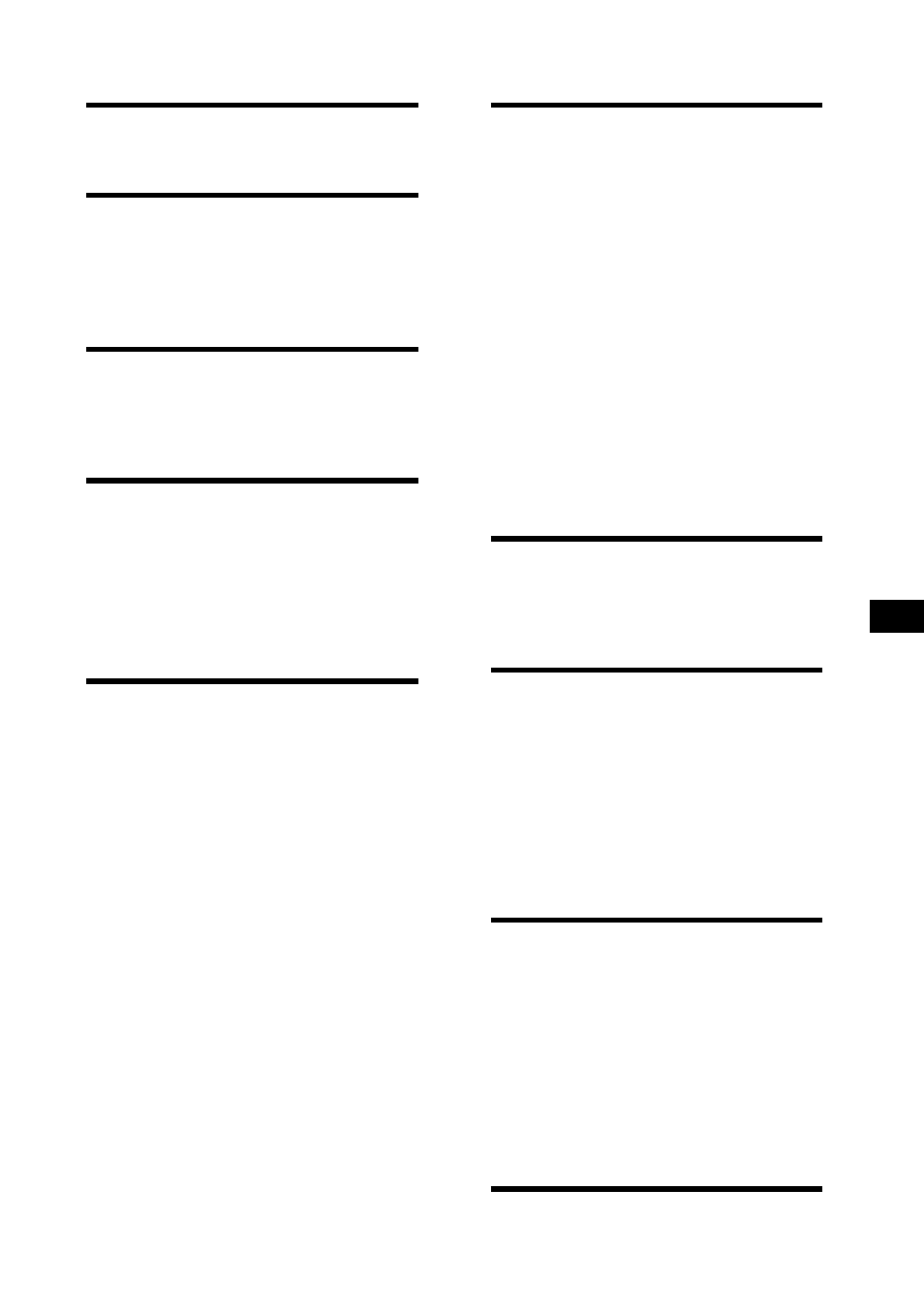 Índice, Identificación de los componentes, Preparativos | Grabación, Reproducción, Distintas formas de grabación, Distintas formas de reproducción, Cambio de un ajuste del menú, Uso de datos de imagen con otro equipo, Información complementaria | Sony DSC-F505 User Manual | Page 95 / 184