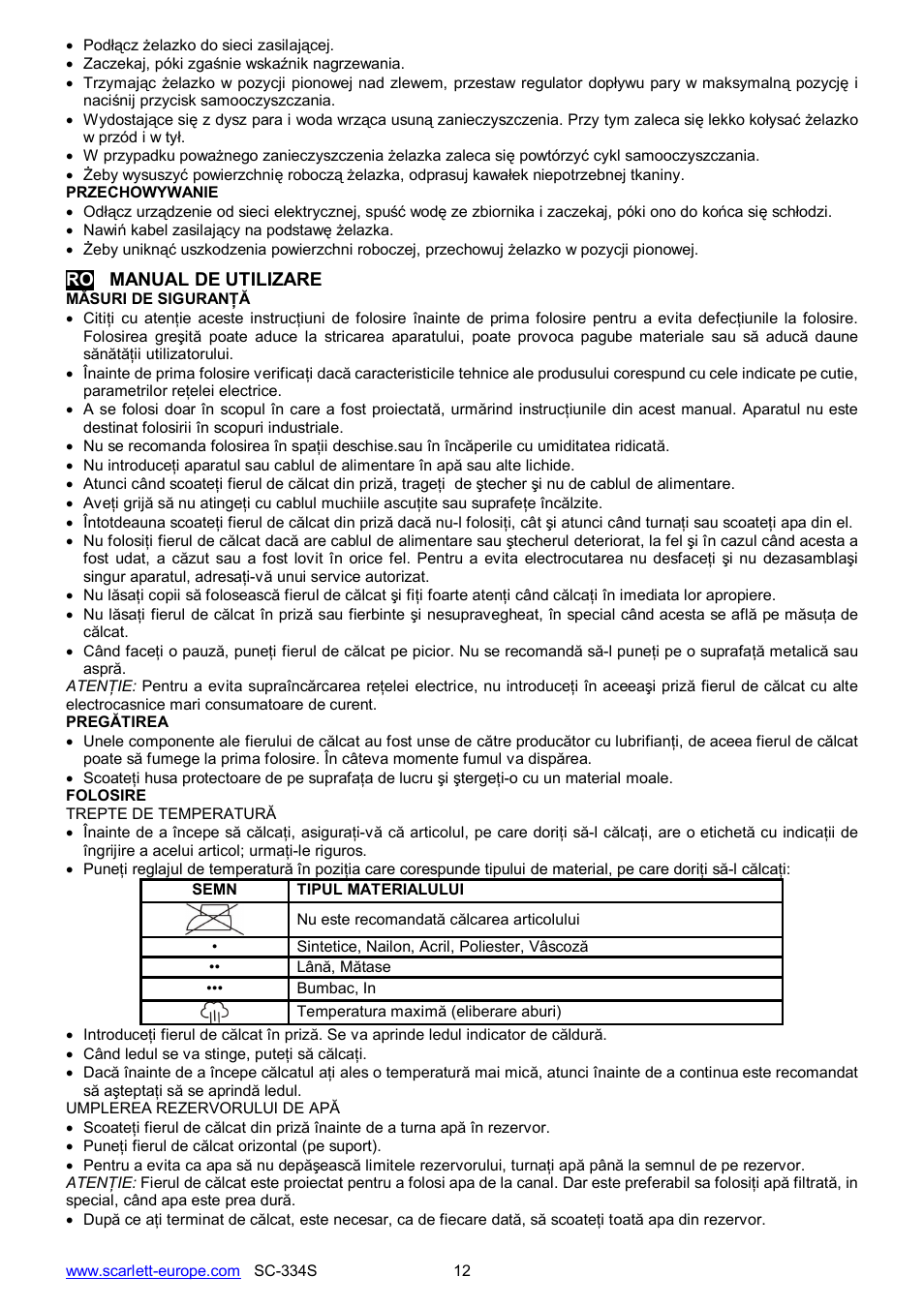 Scarlett SC-334S User Manual | Page 12 / 26