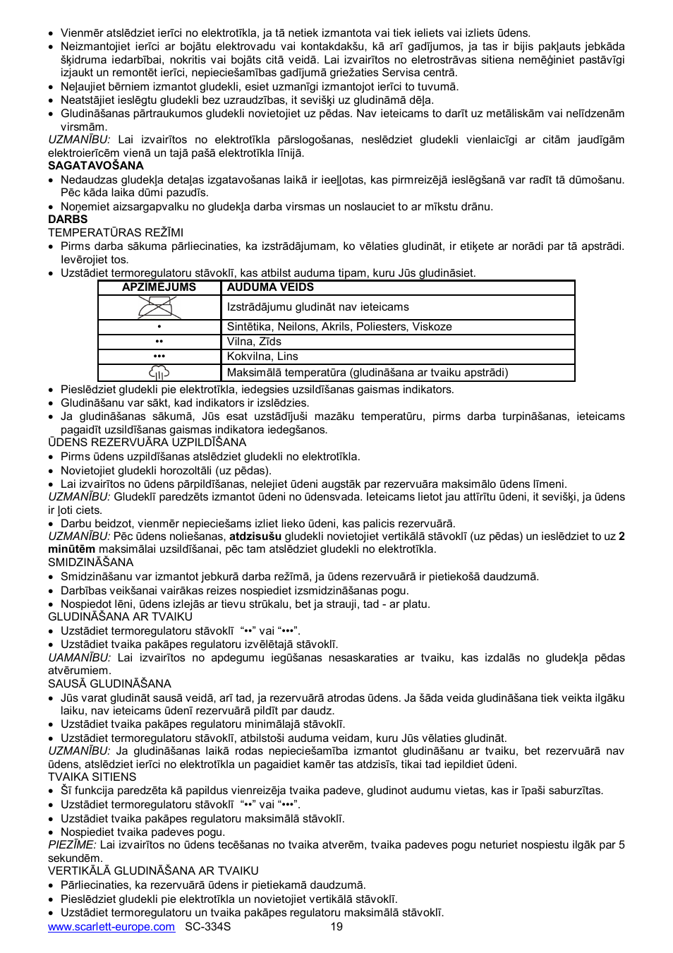 Scarlett SC-334S User Manual | Page 19 / 26