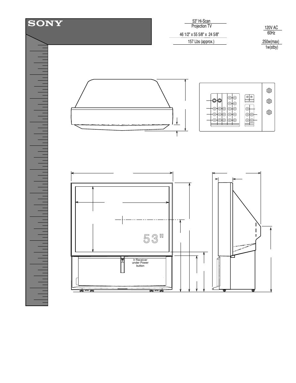 Sony KP-53HS30 User Manual | 1 page