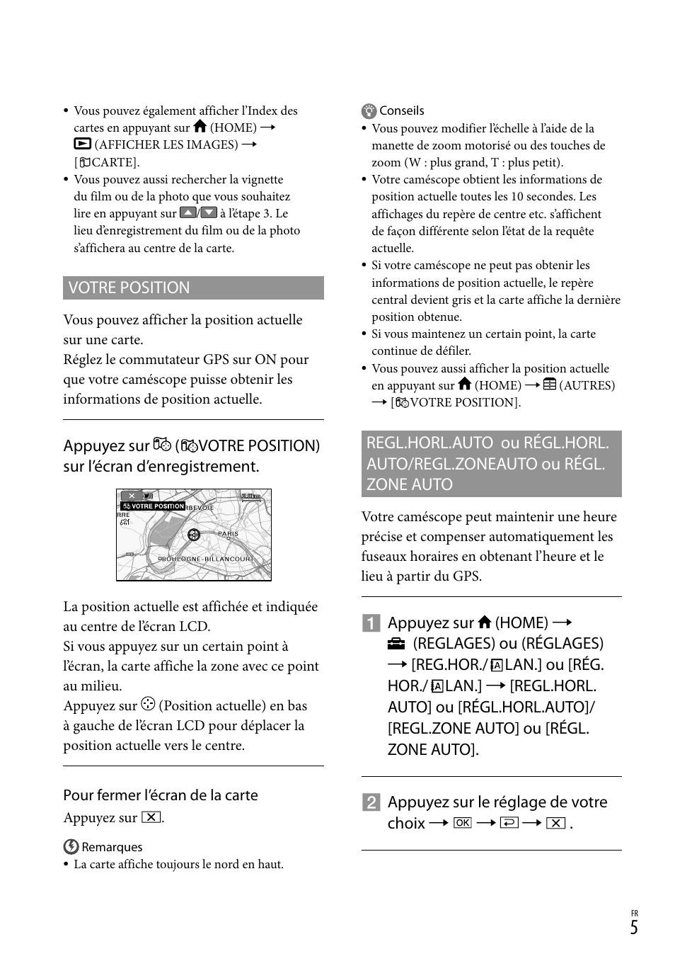 Votre position | Sony HDR-XR500V User Manual | Page 13 / 28