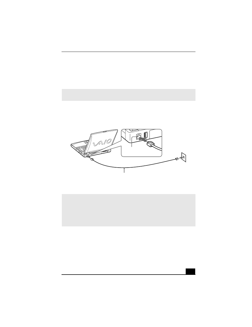 Connecting a phone line | Sony PCG-FX390 User Manual | Page 41 / 136