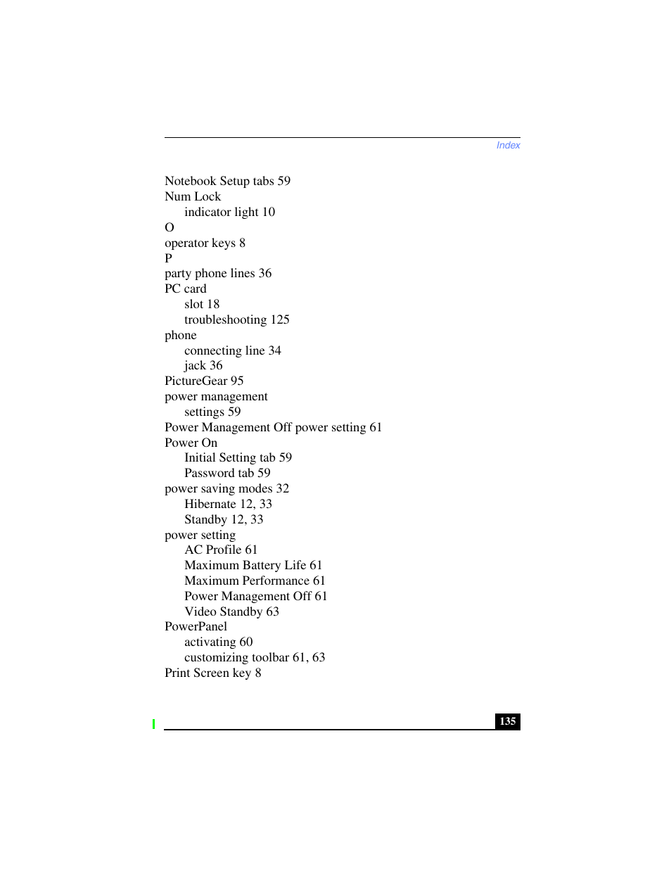 Sony PCG-SR27 User Manual | Page 135 / 137