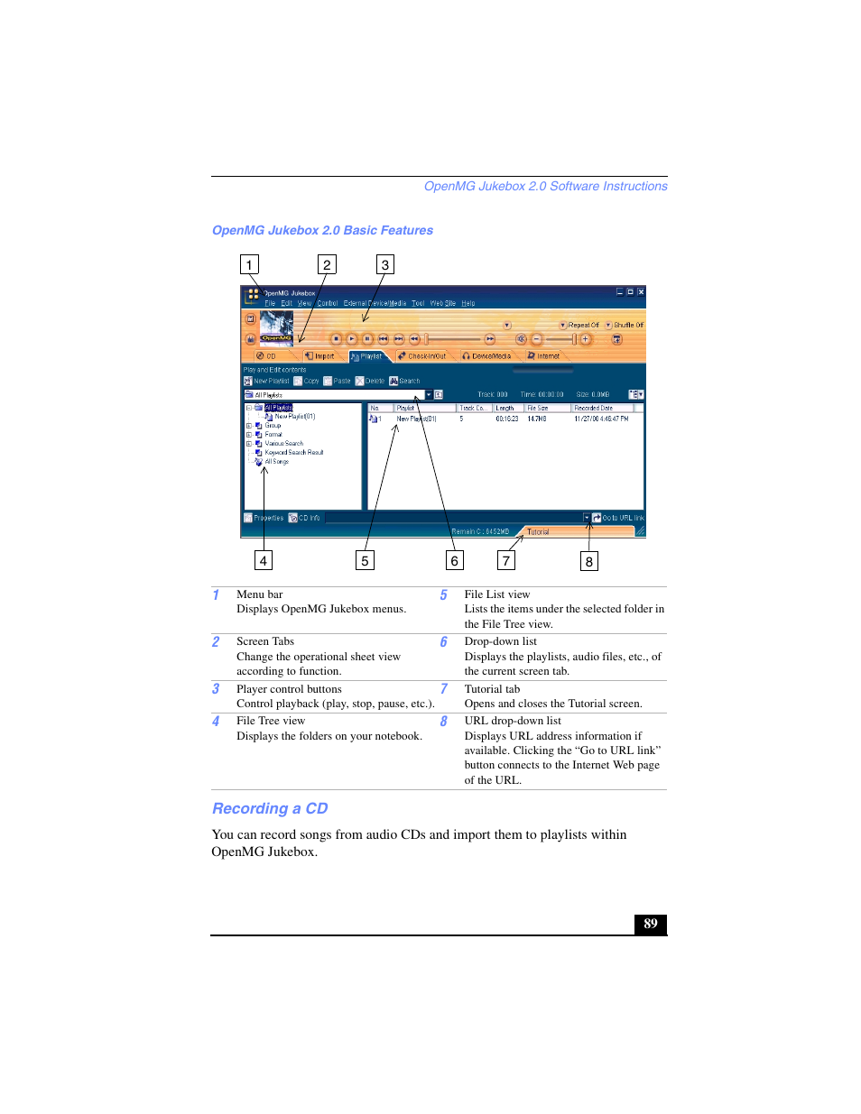 Recording a cd | Sony PCG-SR27 User Manual | Page 89 / 137