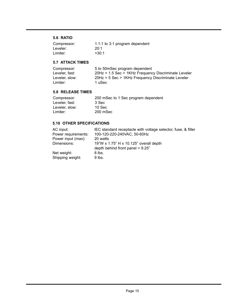 Aphex Systems 320A User Manual | Page 15 / 41