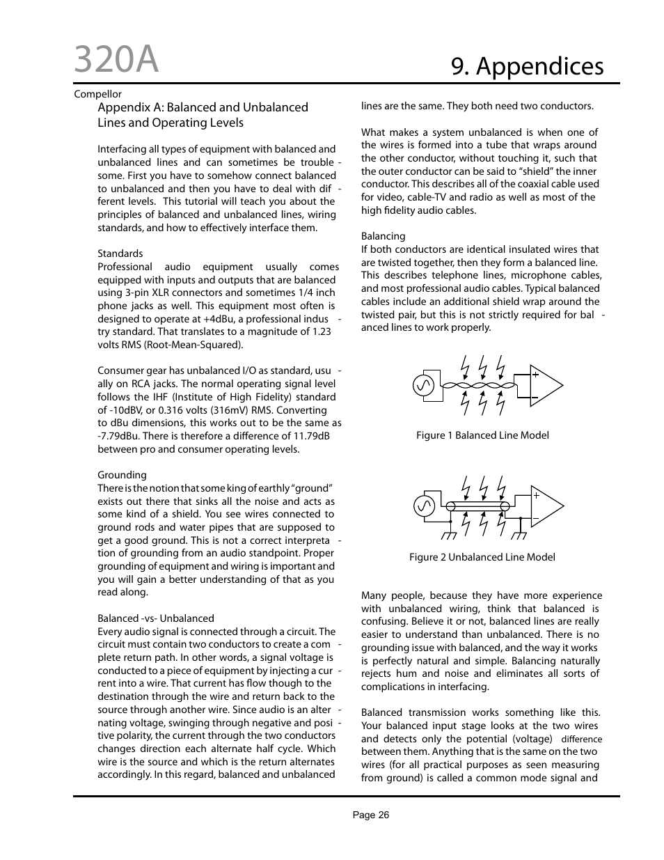 320a, Appendices | Aphex Systems 320A User Manual | Page 26 / 41