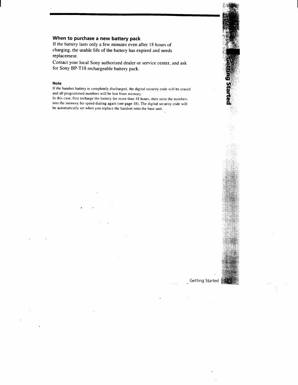 When to purchase a new battery pack | Sony SPP-A900 User Manual | Page 13 / 93