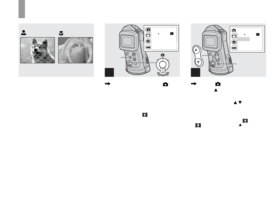 Setting the distance to the subject — focus preset, Setting the distance to the subject, Focus preset | Sony DSC-U60 User Manual | Page 32 / 88