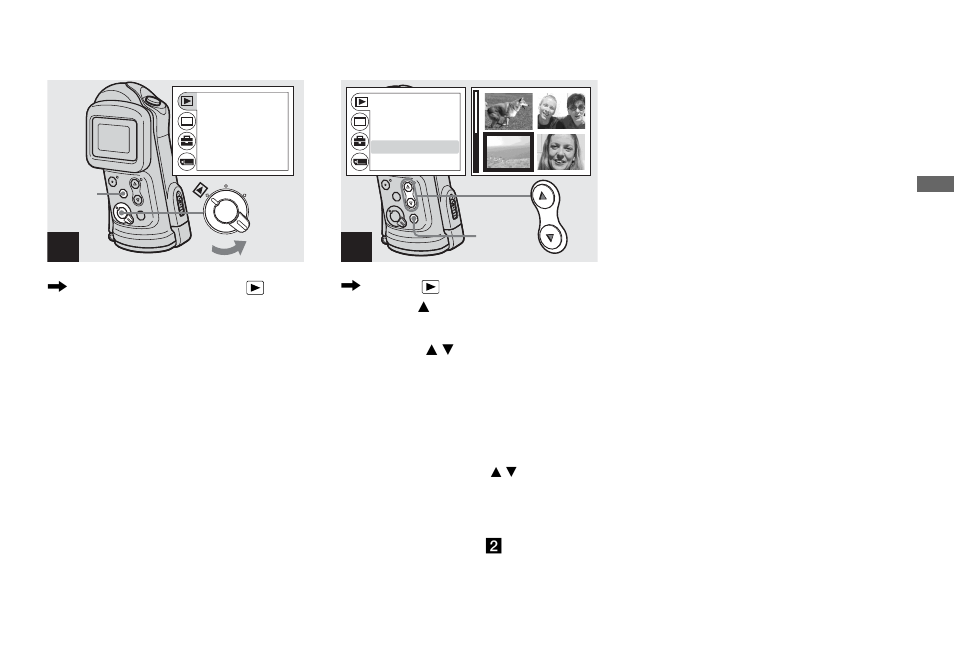 Viewing an index screen (four-image), Viewing an index screen, Four-image) | Sony DSC-U60 User Manual | Page 37 / 88