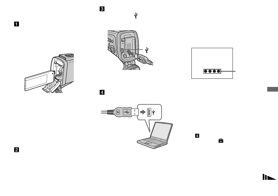 Connecting the camera to your computer, Connecting the camera to your, Computer | Sony DSC-U60 User Manual | Page 53 / 88