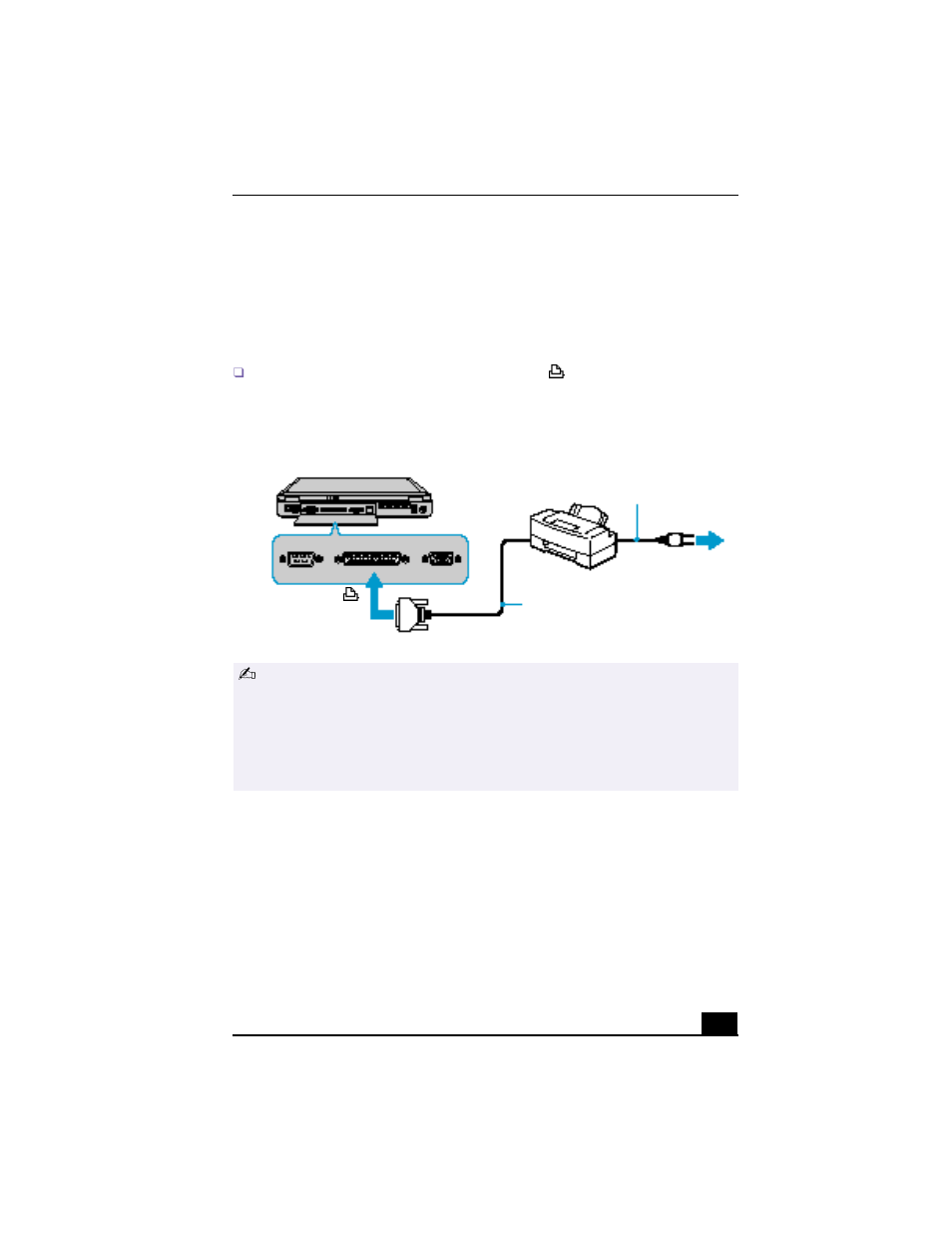 Connecting a printer | Sony PCG-FX190 User Manual | Page 69 / 136