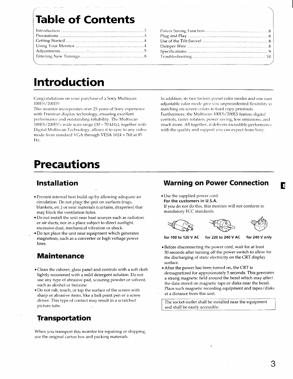 Sony CPD-200ES User Manual | Page 3 / 10