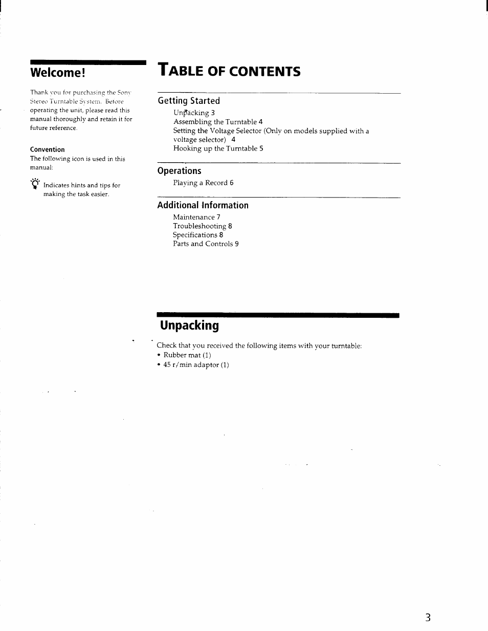 Sony PS-J11 User Manual | Page 3 / 9