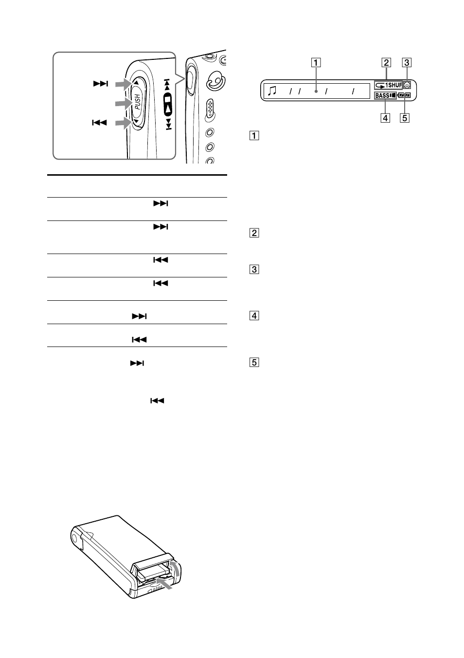 On other operations, On the display, 12 on other operations | Sony NW-MS9 User Manual | Page 12 / 36