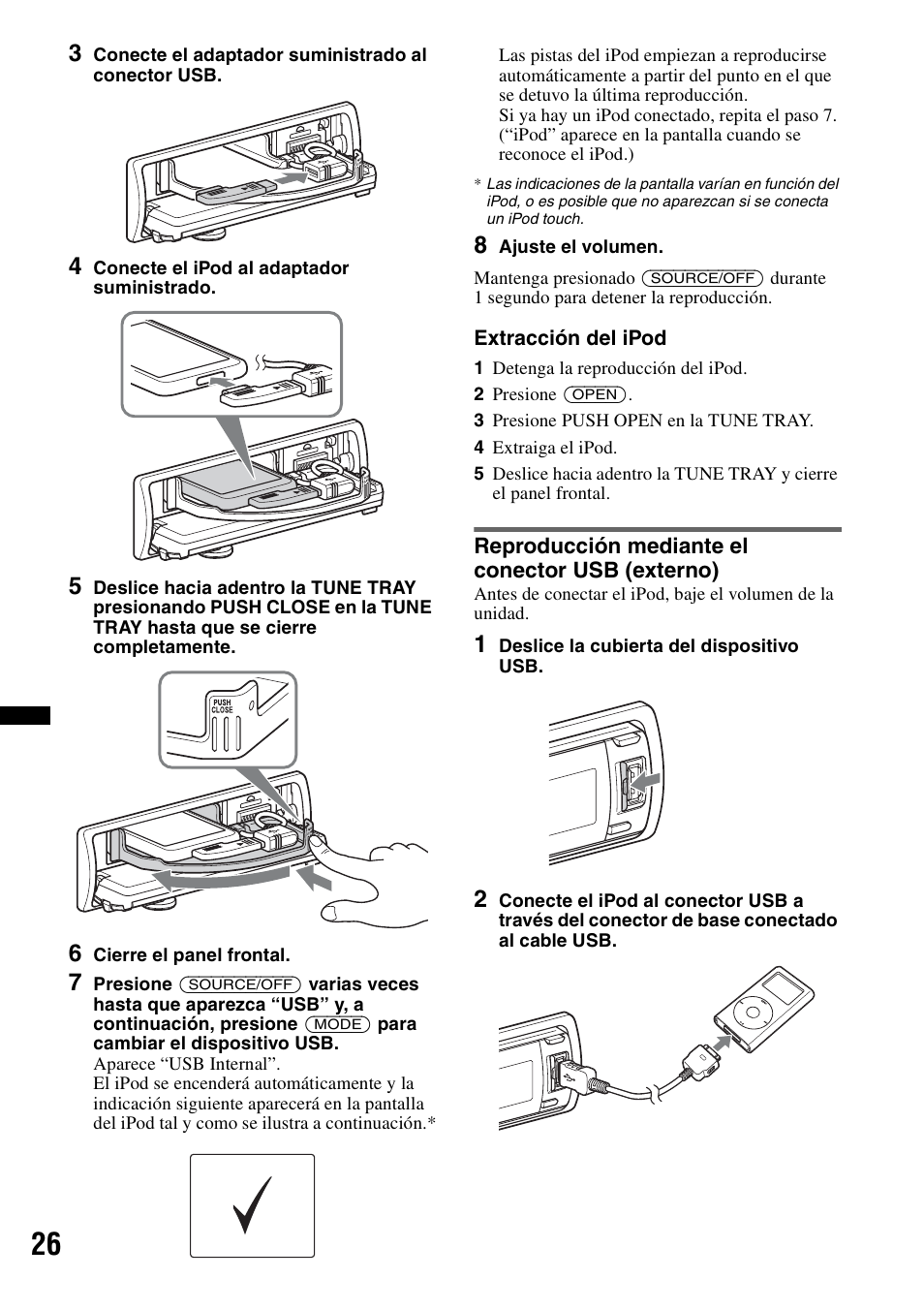 Reproducción mediante el conector usb (externo) | Sony DSX-S300BTX User Manual | Page 124 / 152