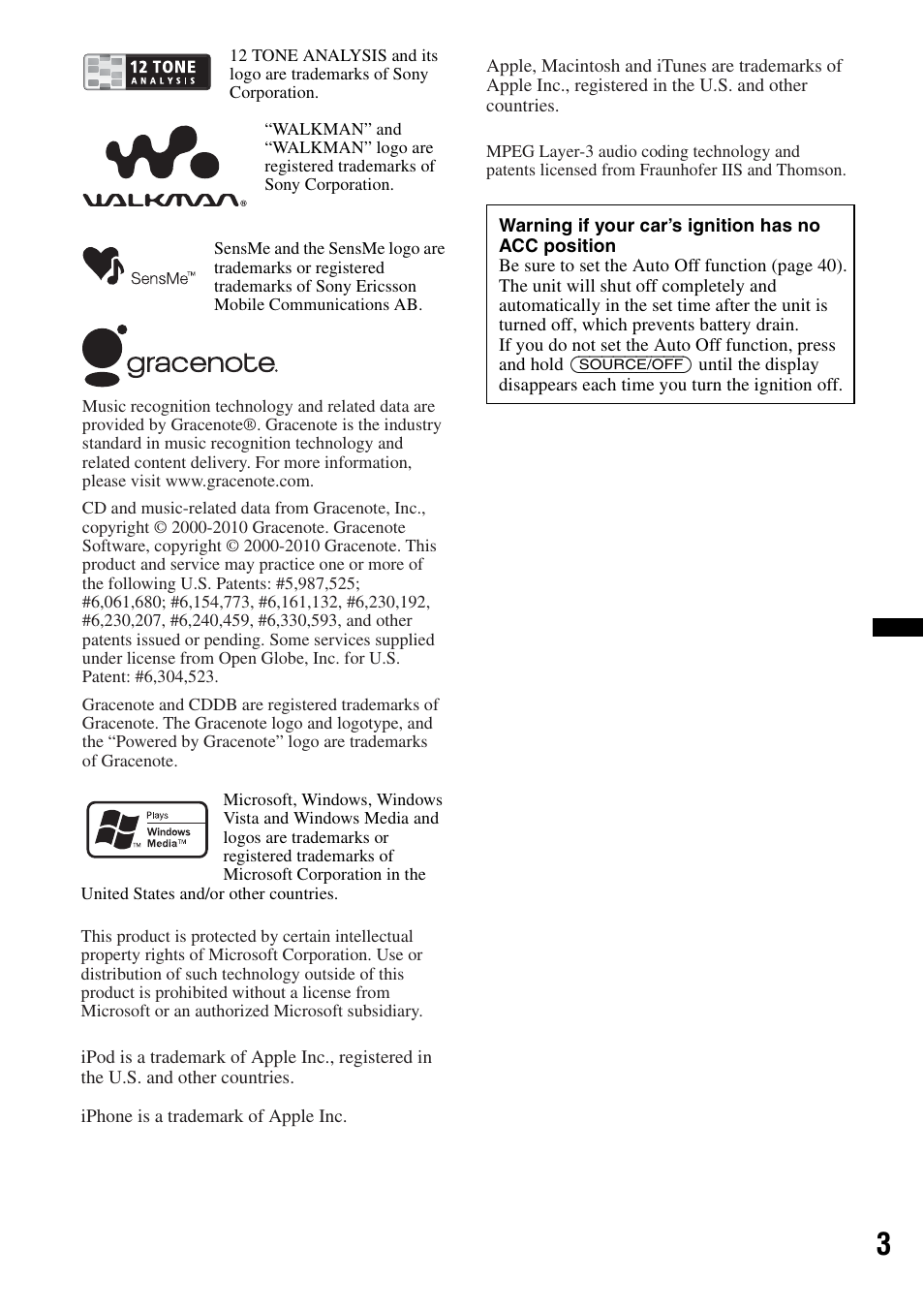 Sony DSX-S300BTX User Manual | Page 3 / 152