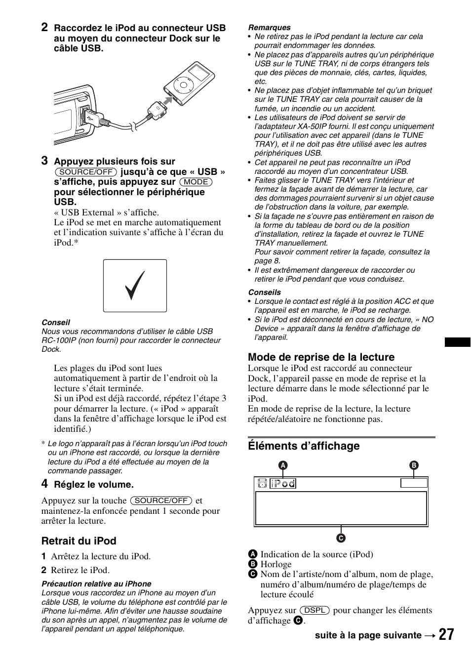 Éléments d’affichage | Sony DSX-S300BTX User Manual | Page 75 / 152