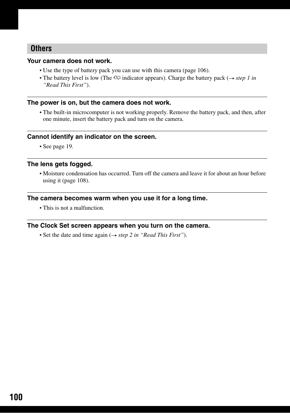 Others | Sony DSC-T30 User Manual | Page 100 / 119