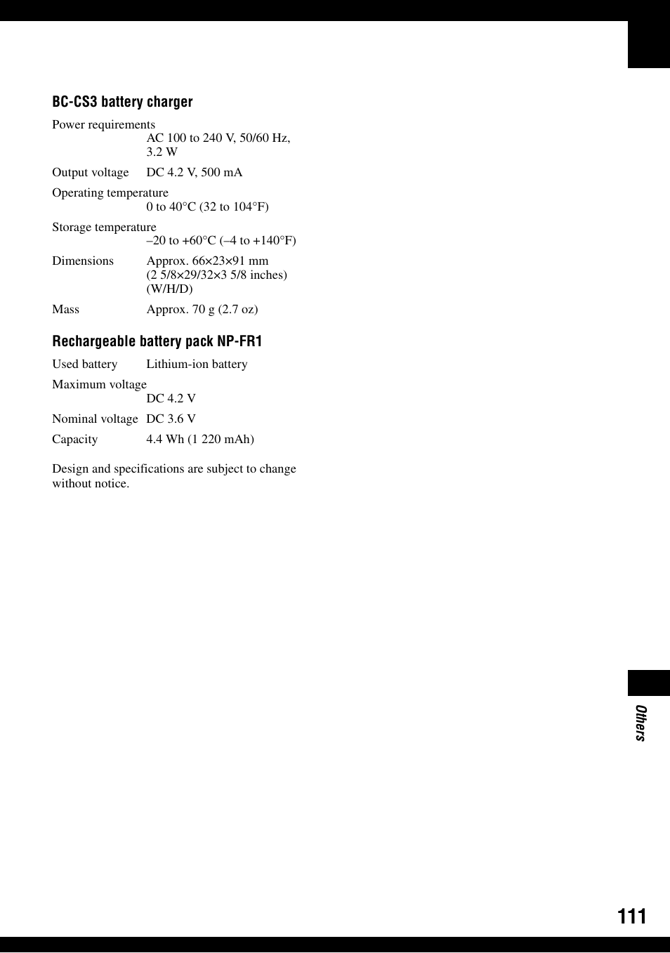 Sony DSC-T30 User Manual | Page 111 / 119