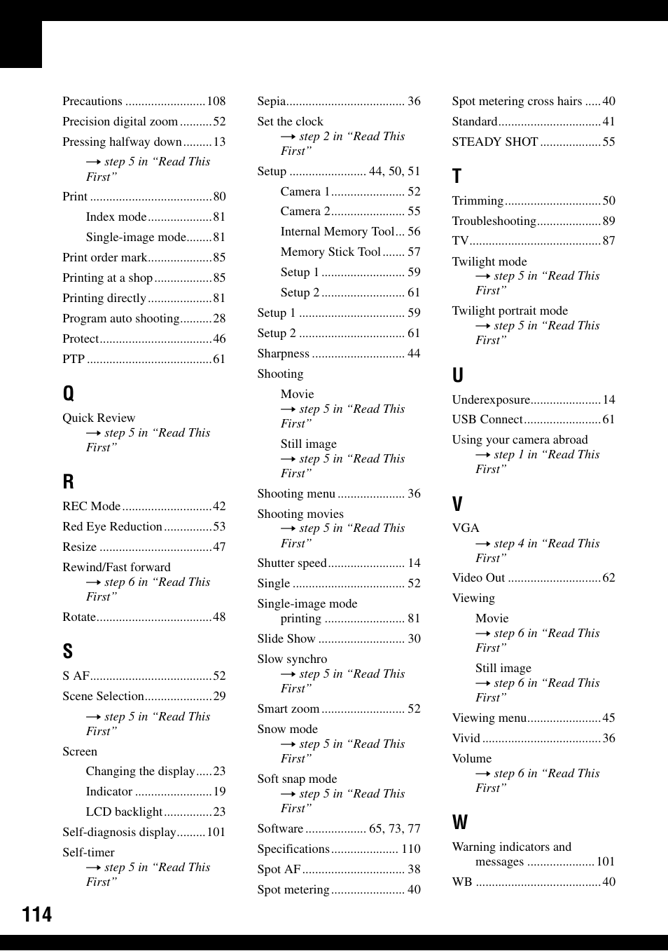 Sony DSC-T30 User Manual | Page 114 / 119