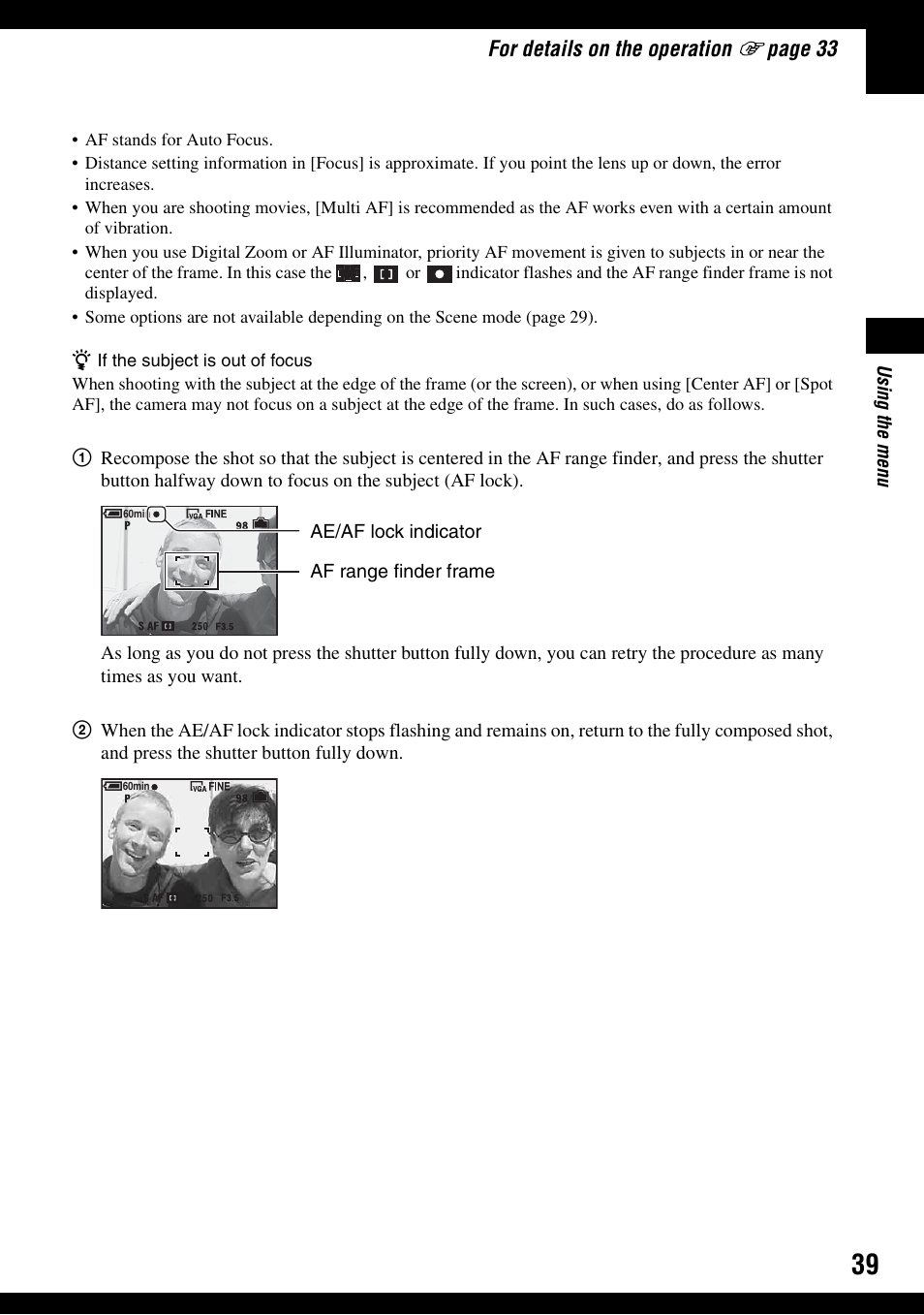 Sony DSC-T30 User Manual | Page 39 / 119