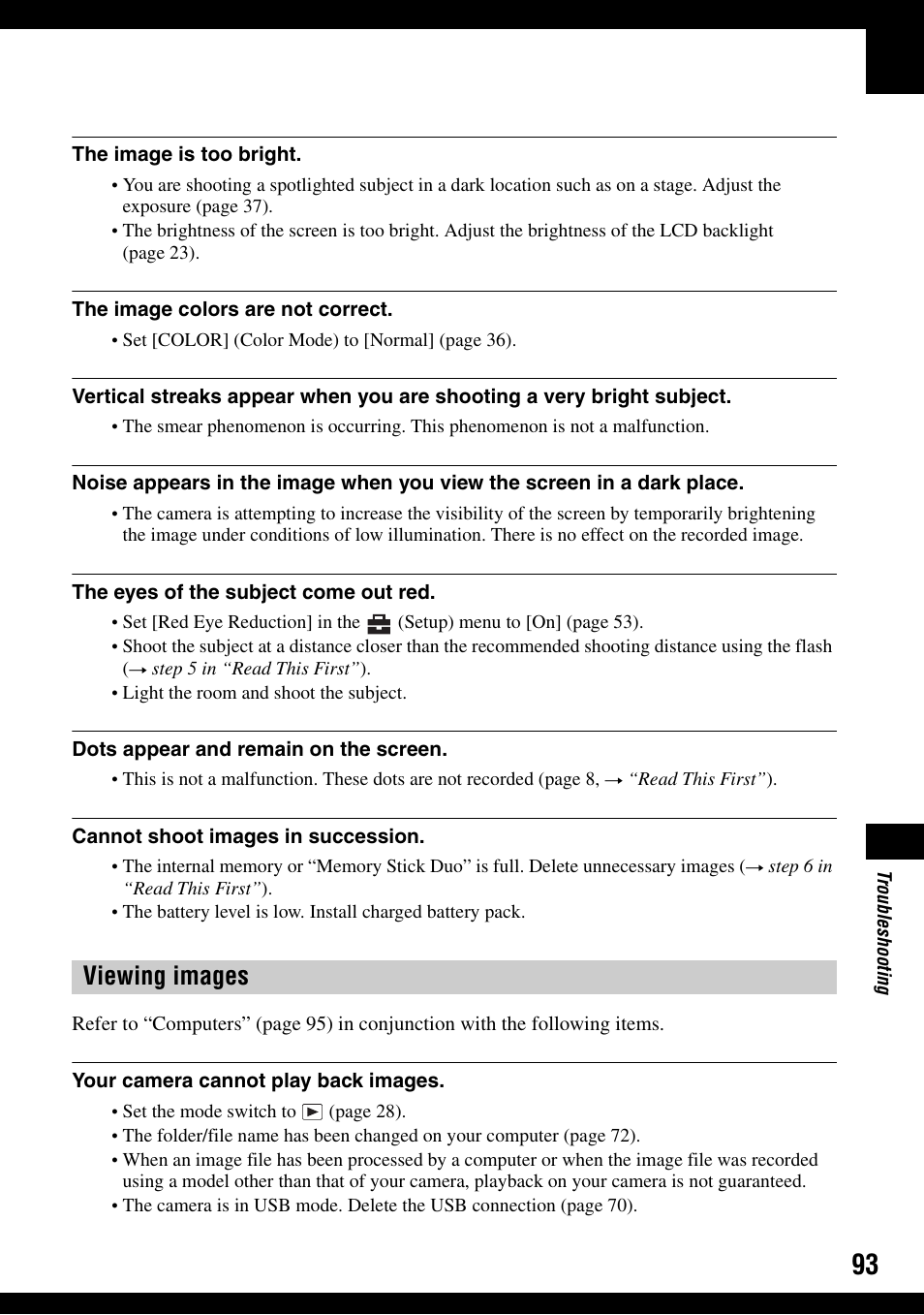Viewing images | Sony DSC-T30 User Manual | Page 93 / 119