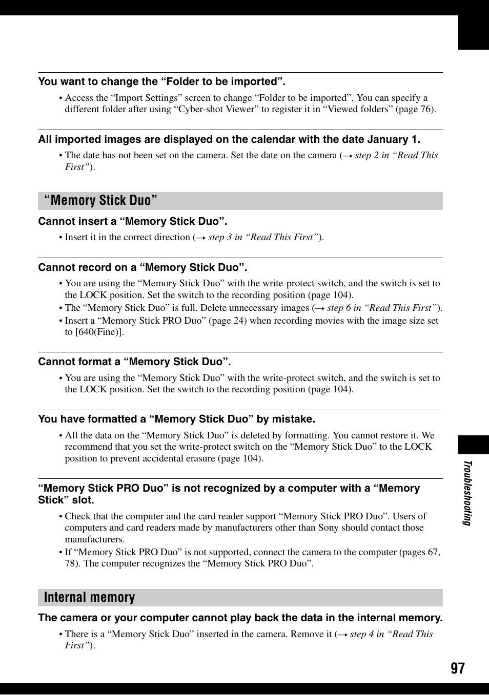 Sony DSC-T30 User Manual | Page 97 / 119