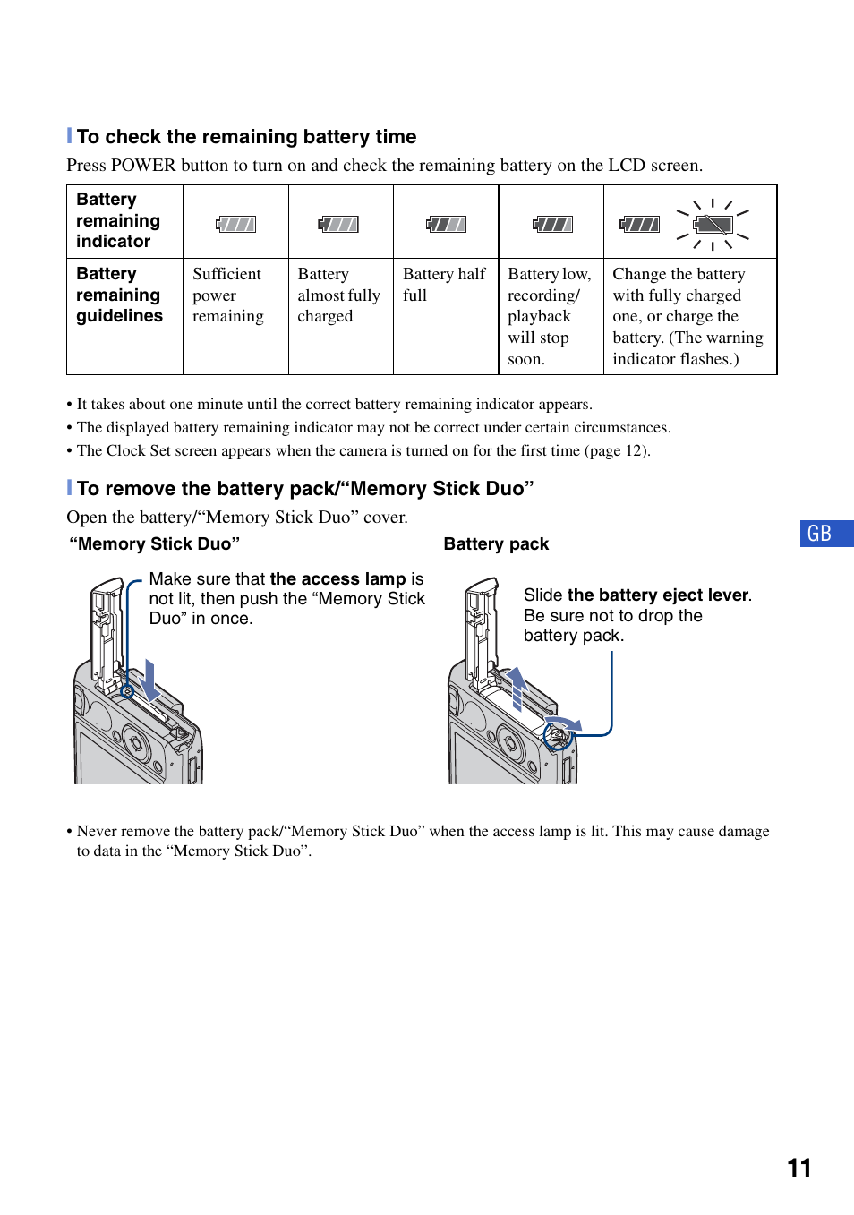 Sony DSC-T100 User Manual | Page 11 / 60